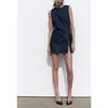 Spring and Summer New Arrival Women's Clothing Fashion Style Waist-Tight Slim Looking Sleeveless Slit Hemline At Hem Denim Dress 3643080