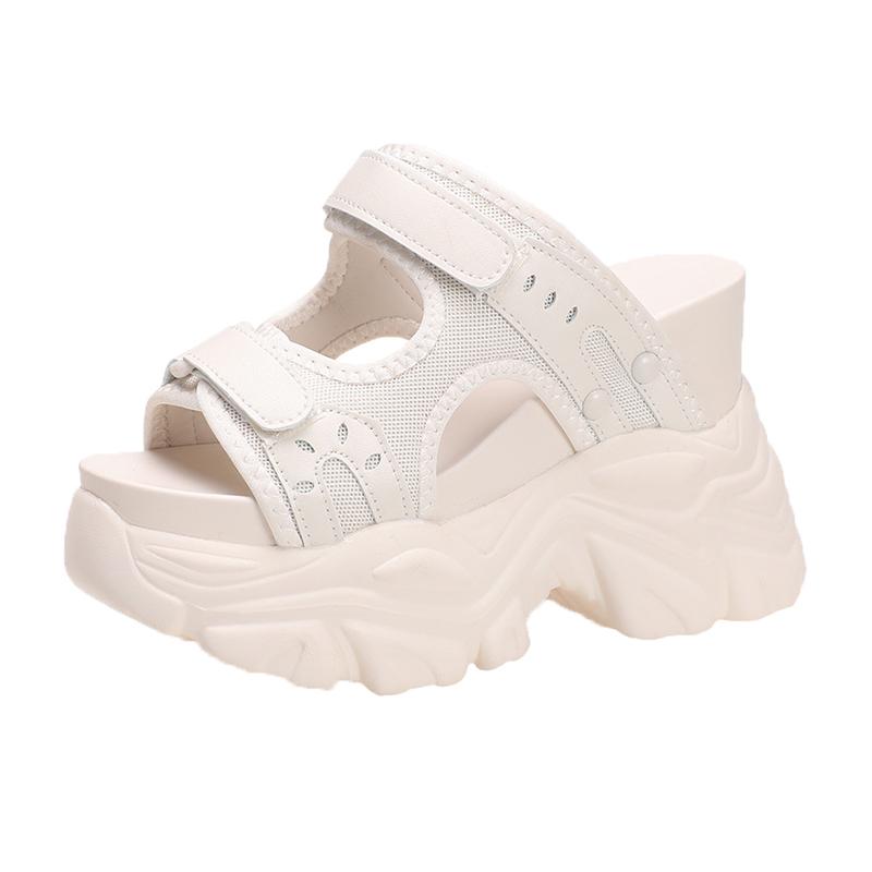 Fashion 10.5CM Chunky Platform Sandals Women 2025 High Heels Sexy Open-toed Sandals Wedge Increased Shoes Ladies Beach Summer Sandalia
