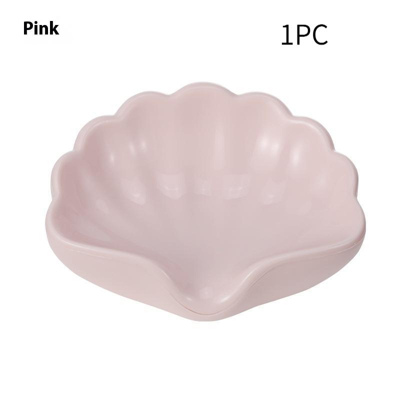 

Hot 1PC Shell Shape Drain Soap Dish Holder Creative Home Soap Dishes Jewelry Boxes Storage Box Bathroom Accessories