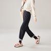 Cotton high waisted jeans for women in winter 2025, fashionable, loose, versatile, thick, and warm Harun pants