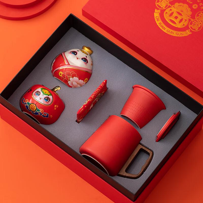 Tao Zhided Lunar New Year Snake Ceramic Tea Gift Set