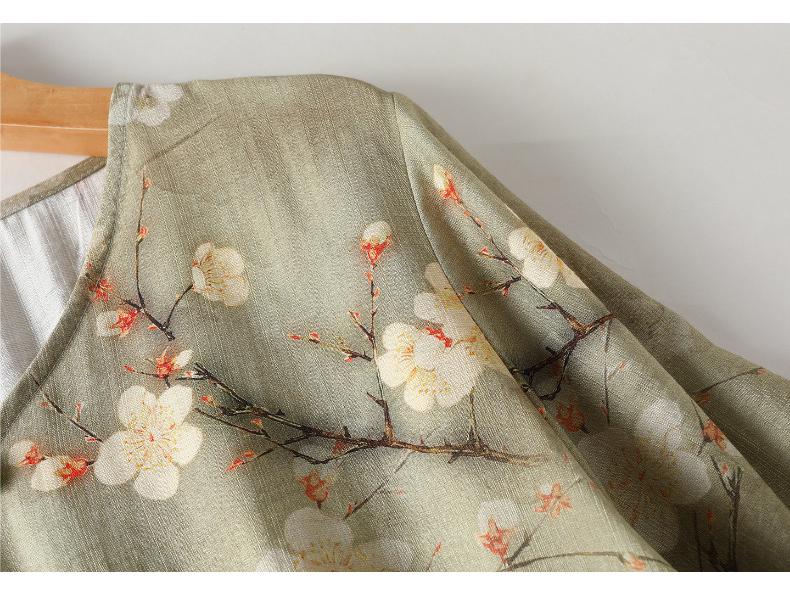 Chinese Style Tencel Cotton Short-Sleeved Top: Soft, Comfortable, and Breathable Pajamas for Middle-Aged and Elderly Women