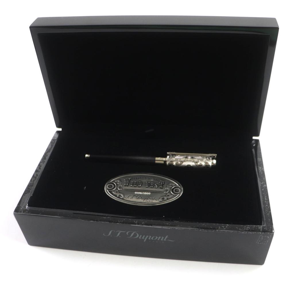 Pristine Dupont fountain pen Wild West 198/1500 Black Silver K14 mens Used