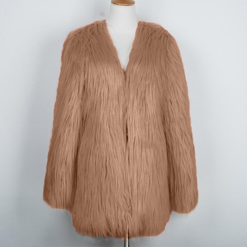 00 Ms. Cheng Juan's casual autumn and winter new product imitation fur top jacket women