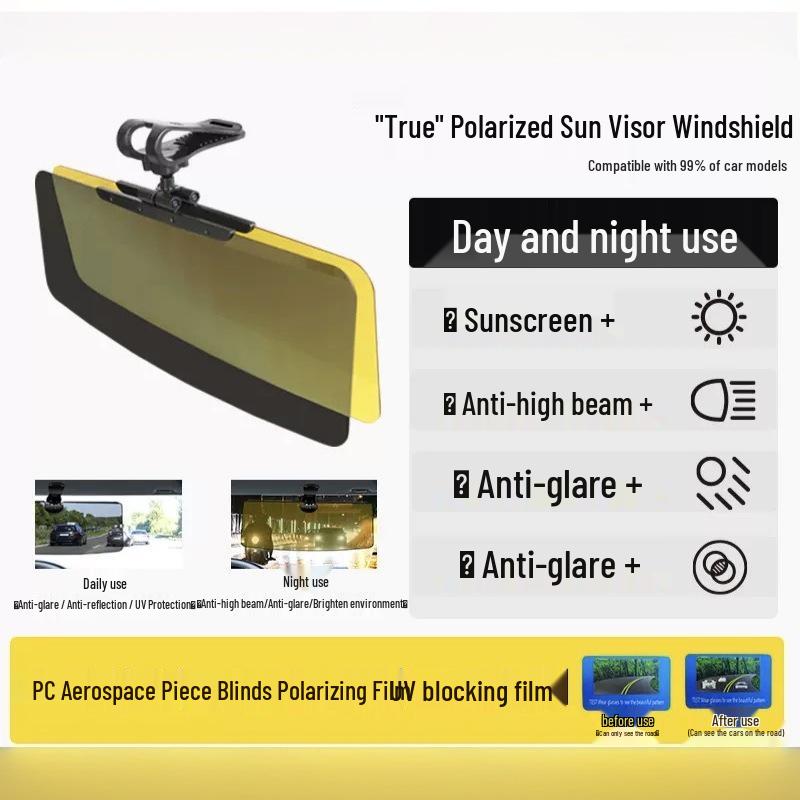 Anti-Glare Day & Night Car Sun Visor Goggles