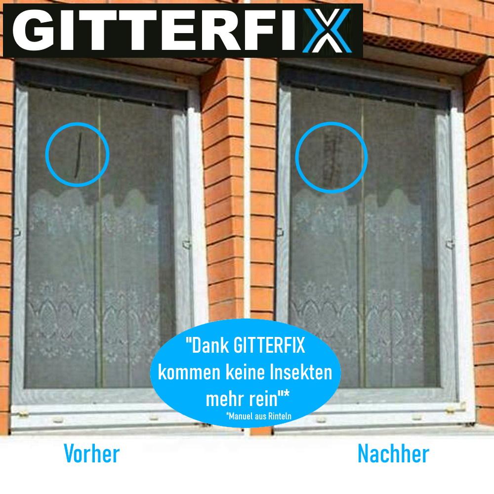 GITTERFIX Myggnettreparasjonstape Insektgardin Reparasjonssett vanntett