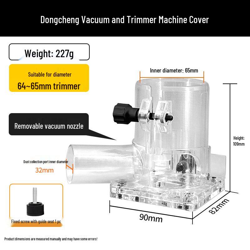 Woyi Dust-Free Edge Trimmer Cover for Woodworking, Grooving, Carving & Trimming