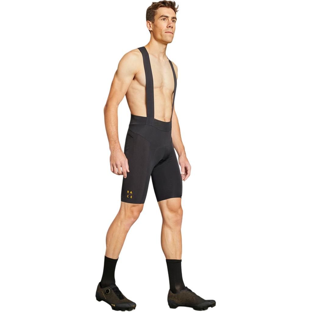 DECATHLON Comfortable Lightweight Bib Sports Shorts Men's Black