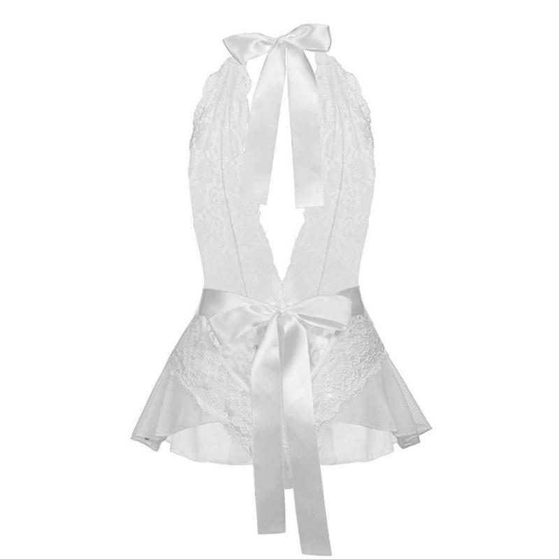 Sex lingerie, women's deep sexy lace tights, sex one-piece pajamas