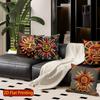 2D Aztec Sun God Print Throw Pillow Coverspattern Cushion Cover Suitable For Sofa Bedroom Car Pillow Cover