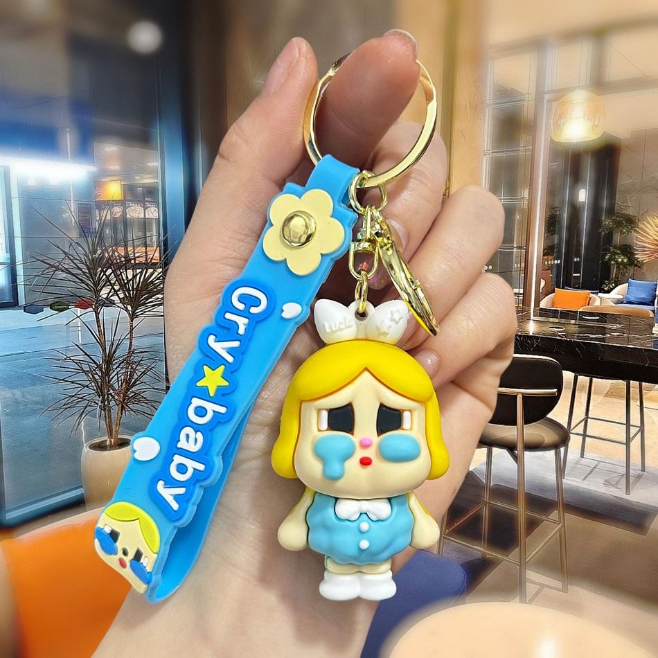 Cartoon Crybaby Vinyl Doll Animal schoolbag Pendant Keychain Gift