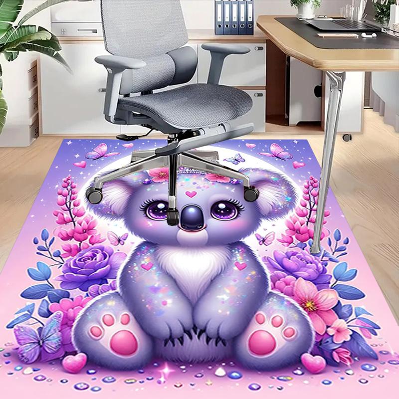 1pc Koala Princess Carpet Office Rug Outdoor Mat Home Decor Area Carpet Festival Gift Office Desk Chair Carpet