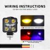 LED Work Light 30W Car Headlight Spotlight Dual Color Flash 12V 24V DRL Daytime Driving Light for Truck Off-road SUV UTV ATV