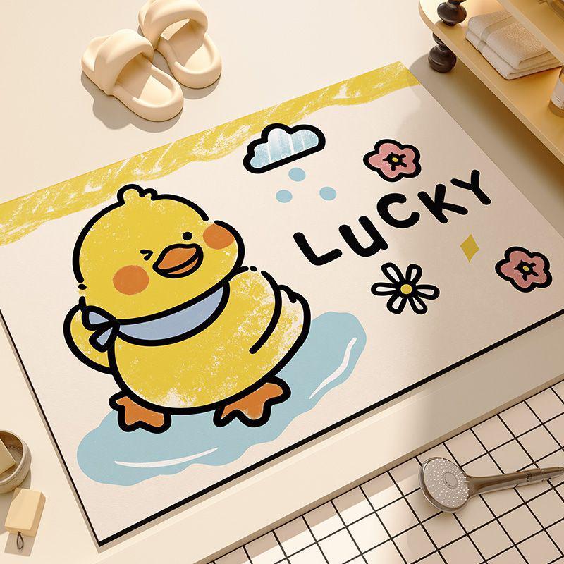 Diatom Mud Soft Absorbent Anti-Slip Quick-Dry Cute Bathroom Mat 40x60cm, 3mm, Quick Absorption, Fast Drying
