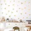 Gold Wall Decals Gold Leaves Wall Decals Peel and Stick Modern Leaf Wall Stickers Living Room Decor Abstract Floral Wall Stickers Nordic Plant Art