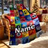 Custom Name Personalized basketball Print Blanket, Home Decor, Bedroom, Sofa, Camping, Couch, Gifts for Birthday Christmas