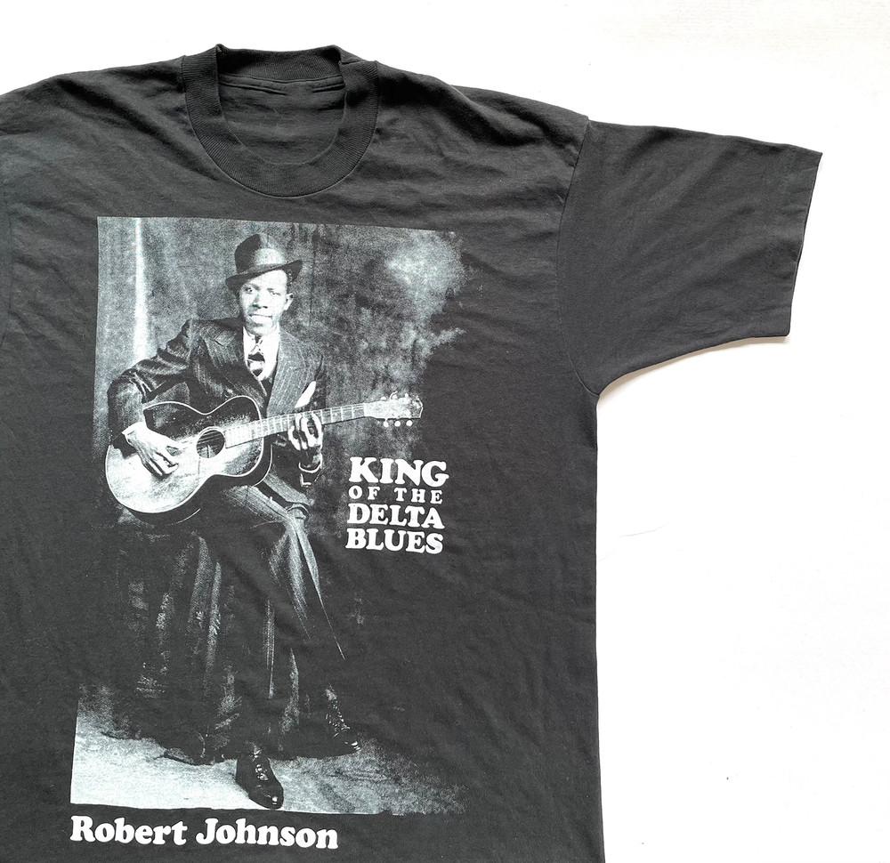 VTG King of The Delta Blues Robert Johnson Shirt Black Unisex S-5XL Unisex T-Shirt M