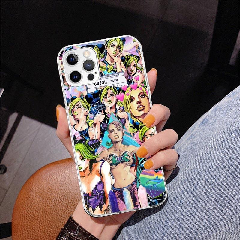 JoJo's Bizarre Adventure Jolyne Cujoh Phone Case For iPhone 17 Air 16 Pro Max 16E 15 + 14 Plus 11 12 13 Mini 7 8 SE Gift Print C