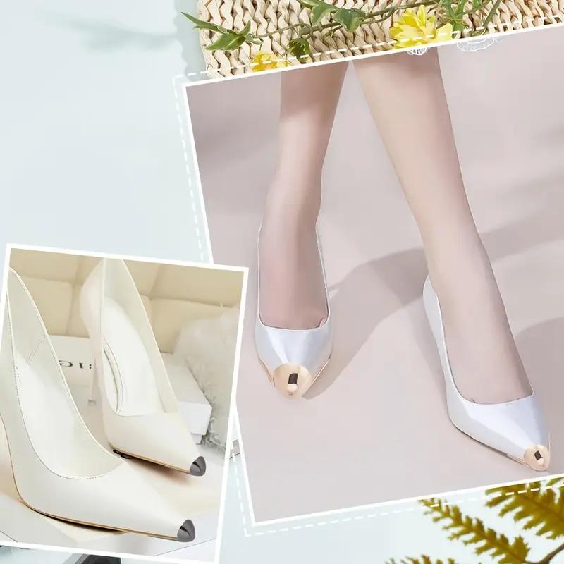 2PCS Pointed Toe Shoe Anti-kick Shoe Toe Protection Cover High Heels Repair Accessories Wear-resistant Toe Shoe Toe Protection High Heels