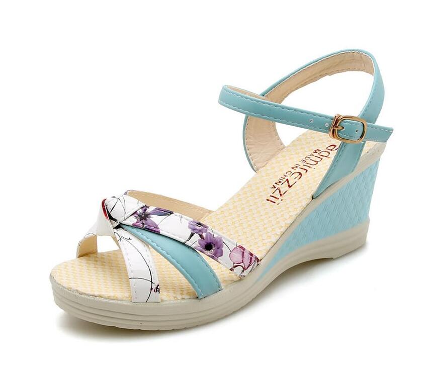 

Comemore 2024 Женские сандалии Летняя обувь на танкетке Высокие каблуки Женские элегантные модные эспадрильи на толстом среднем каблуке 35