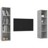 VidaXL Meubles TV muraux 2 pcs Gris béton Aggloméré