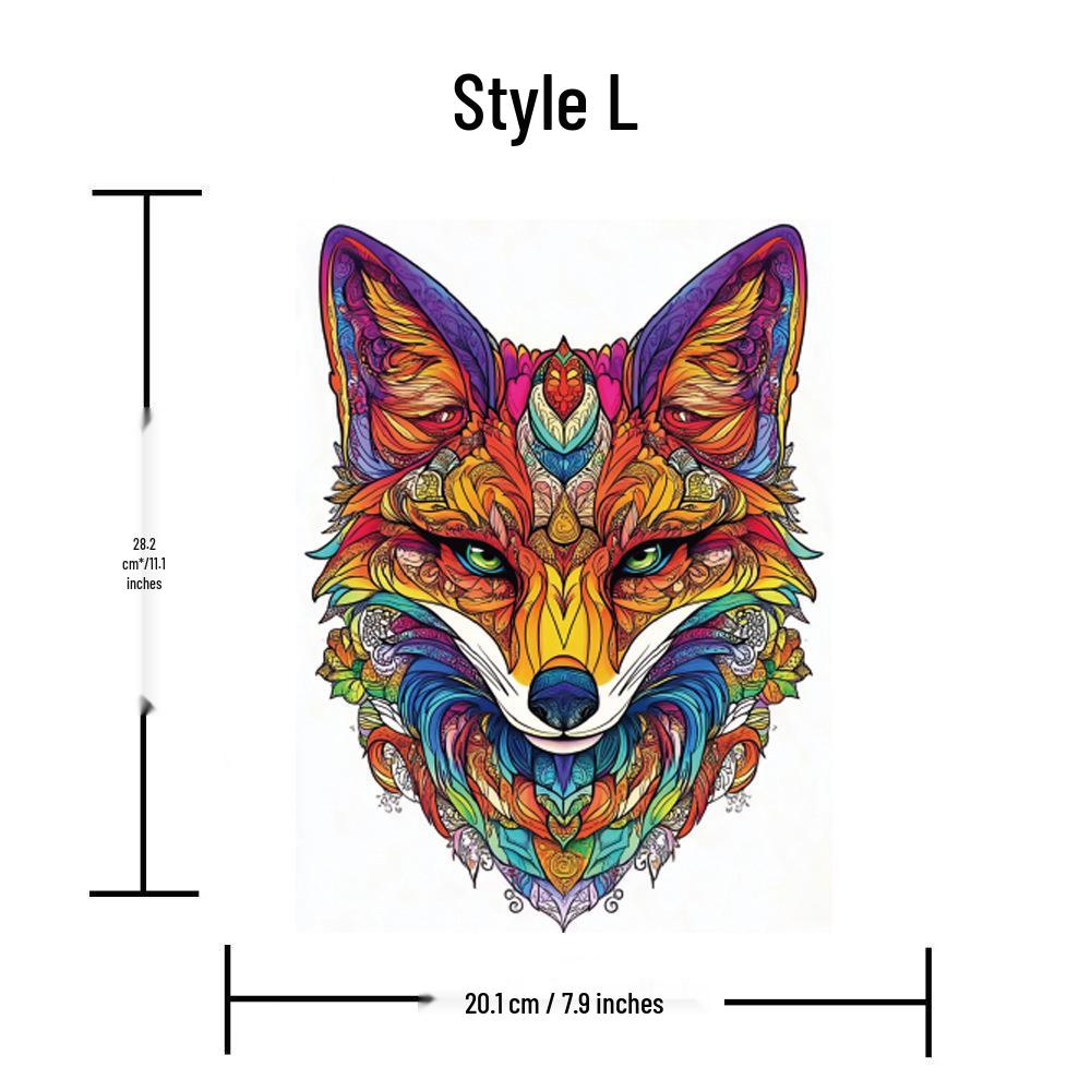 HOOLOOG Fox Puzzle: Wooden Irregular Interlocking Toy, Decorative Painting, Educational Gift, and Piggy Bank.
