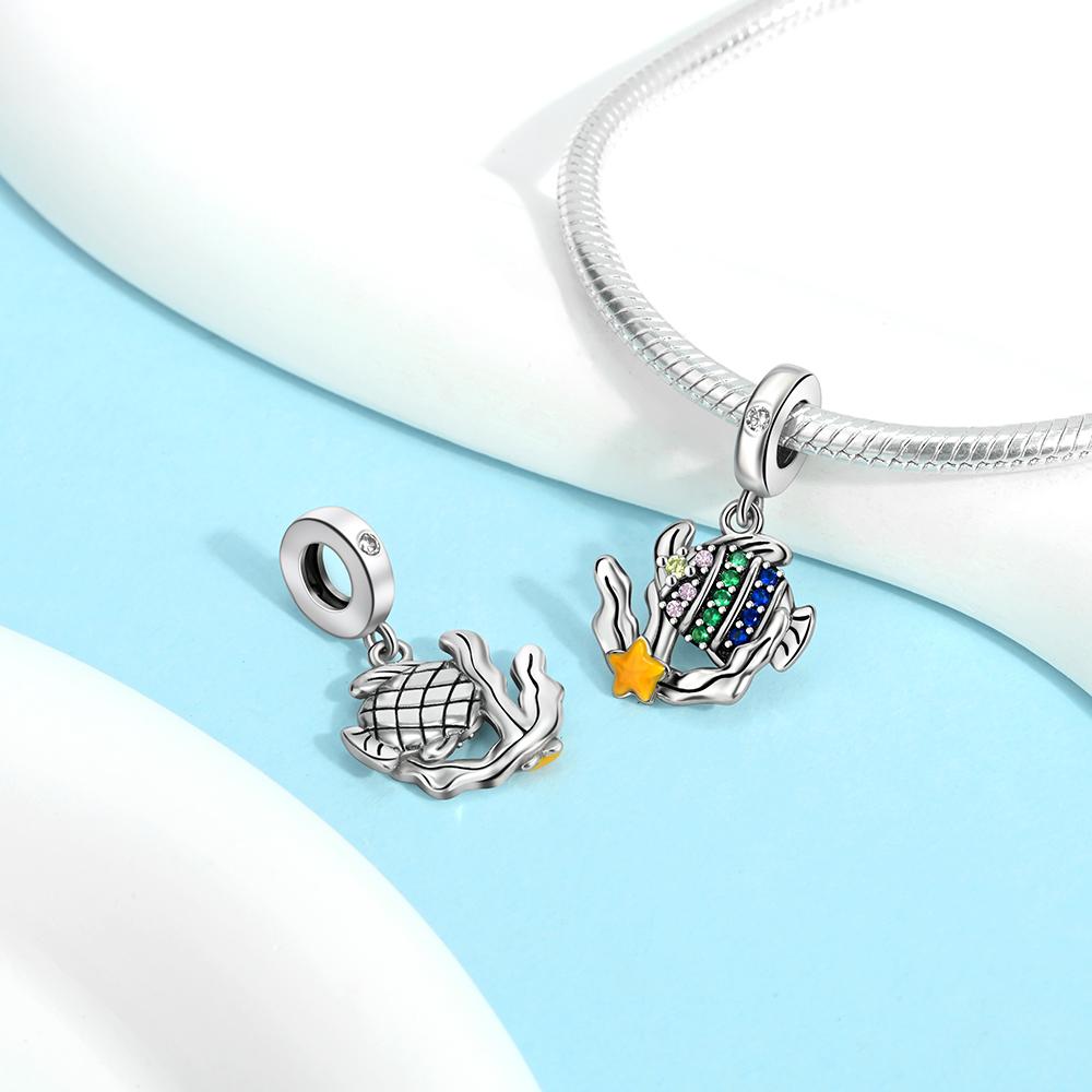 Turtle Starfish Seashell Conch Crab Copper Plated For Charms Copper Plated Original Bracelet For Jewelry Making