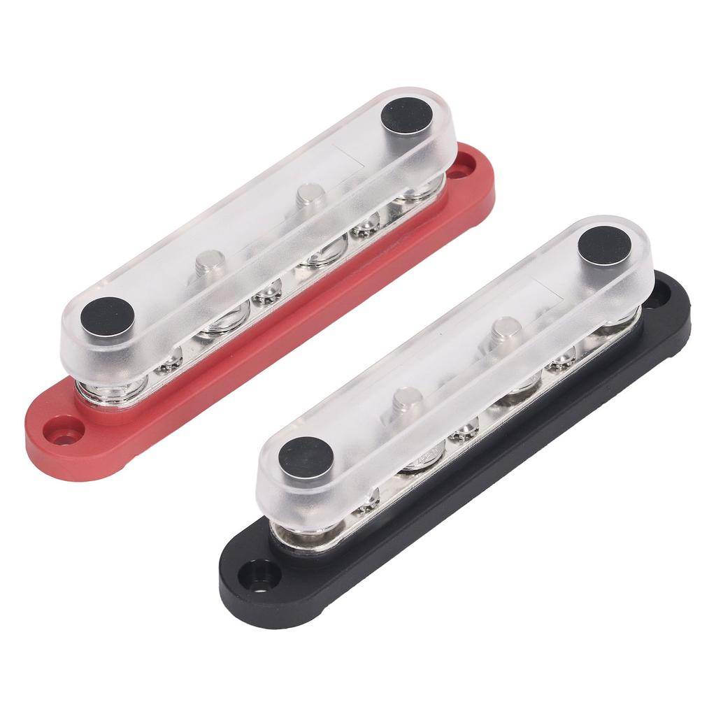 150A 10-fach Sammelschiene mit Staubabdeckung 6xM8 Schraubbolzen Klemmenblock für Auto Marine Solarsystem 12V‑48V