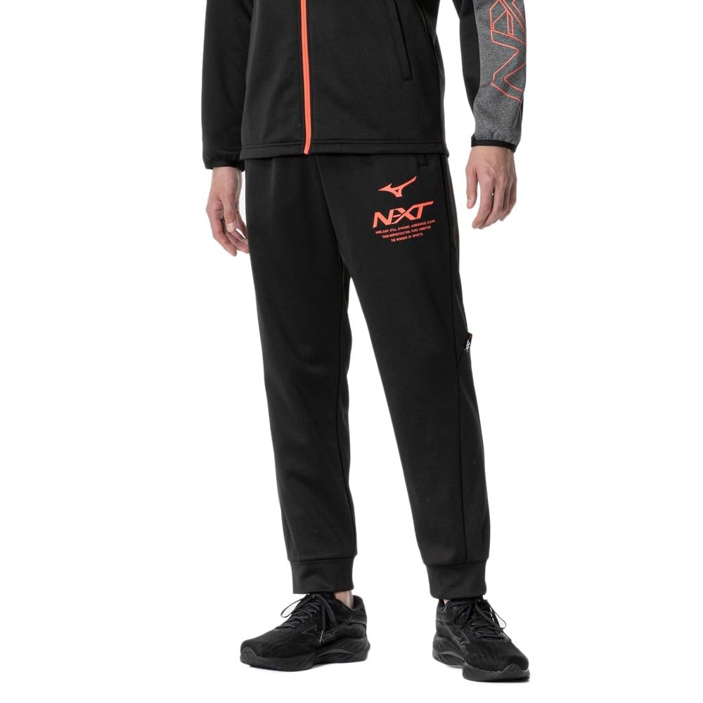 Mizuno Training Wear Size M N-XT Sweatpants, Fleece-Lined, 32JDA760, Black,