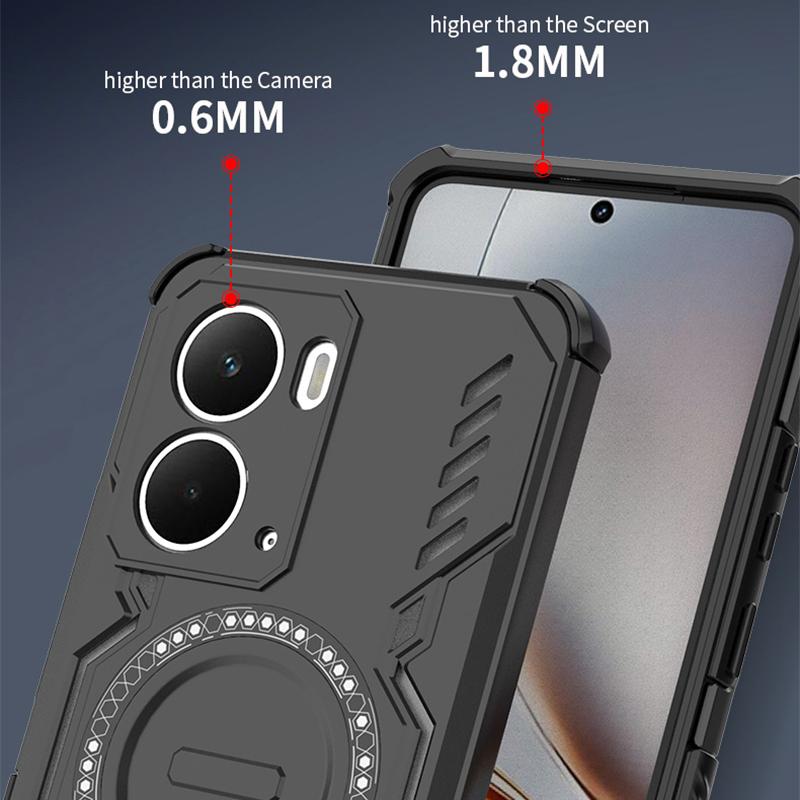 KEYSION Hollow Heat Dissipation Case for Realme P3 5G Silicone+PC Magnetic Cooling Shockproof Phone Cover for OPPO Realme P3 5G