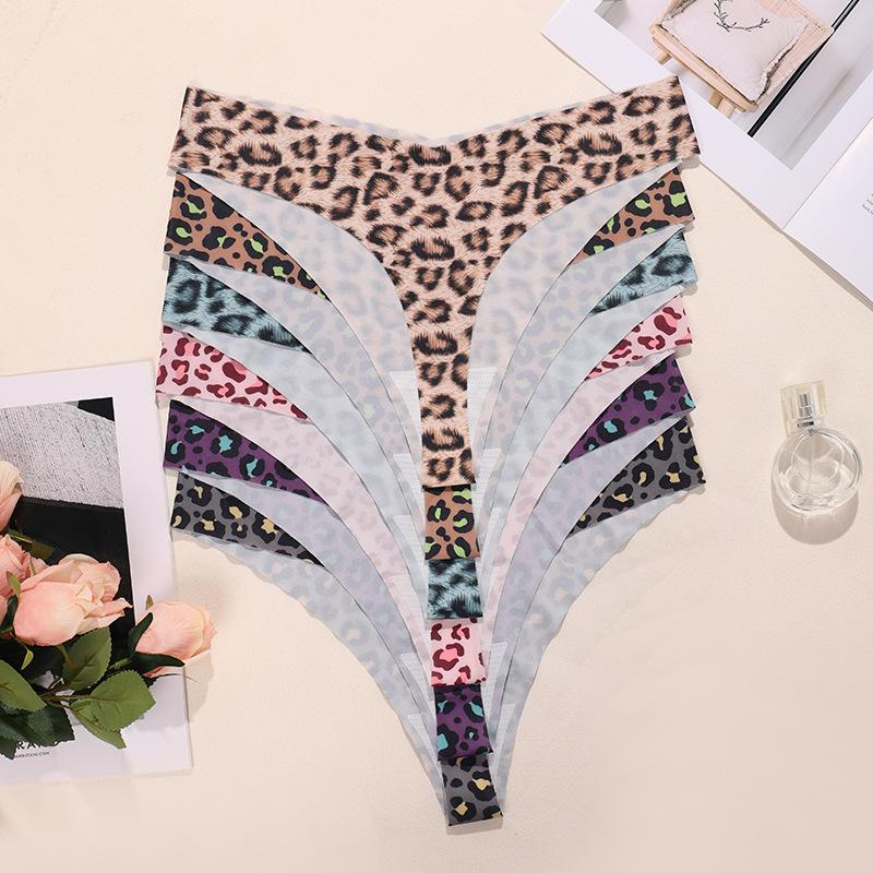 Women's Spring and Summer Sexy Leopard Print Comfortable Stretch Not To Pull A Piece of Thong Underwear
