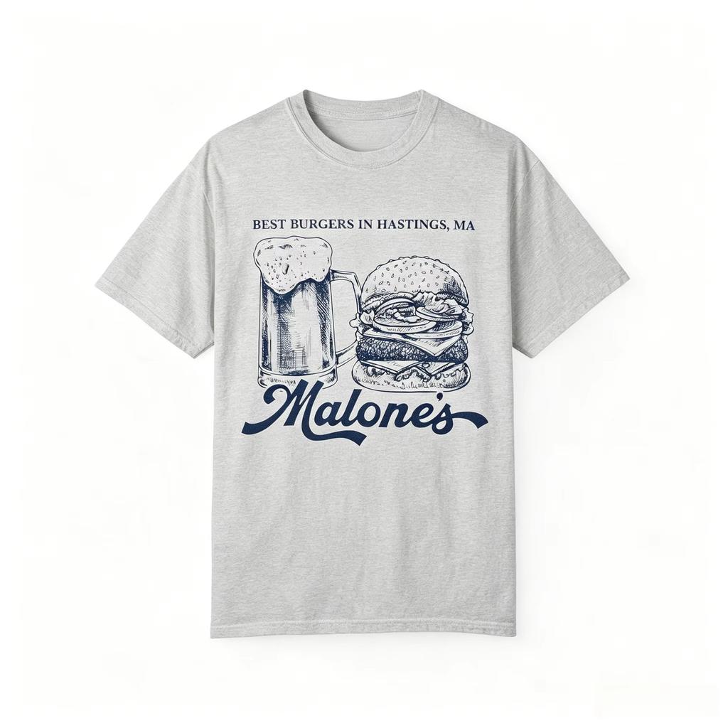 2026 Summer Trendy Tee Off Campus Briar Malones Hamburger Restaurant Graphics Unisex Shirt Y2k Gothic Cotton Oversized Tshirts