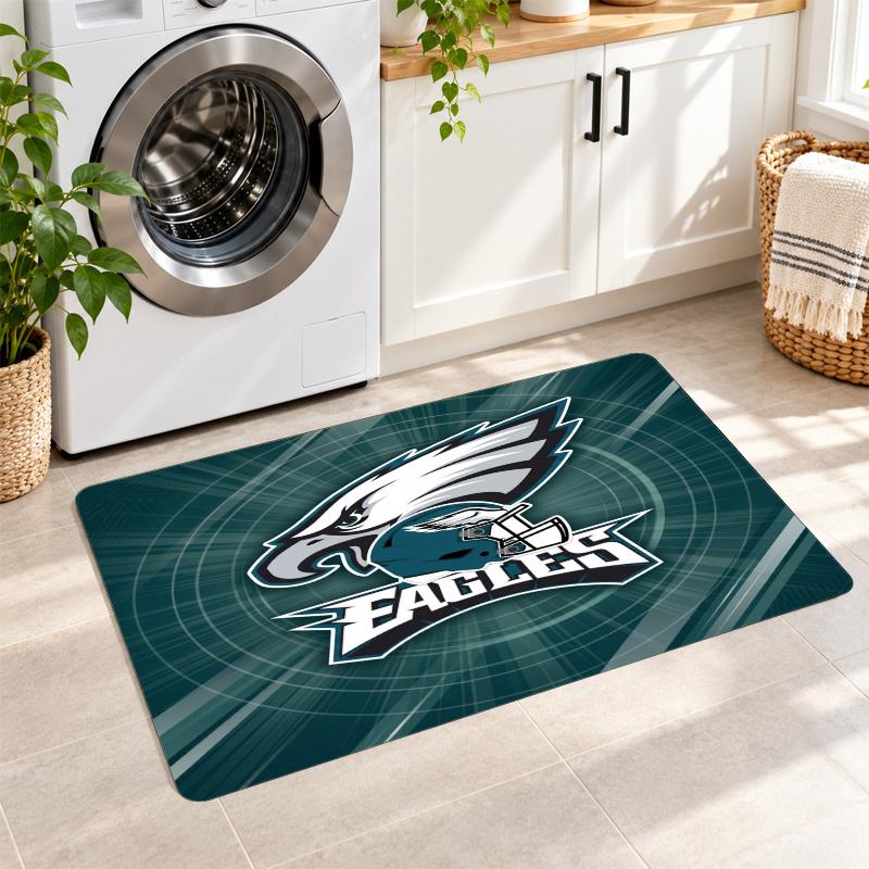 Flanell Küchenmatte Philadelphia Eagles Weicher Teppich Rutschfester Bodenbelag Heimdekoration