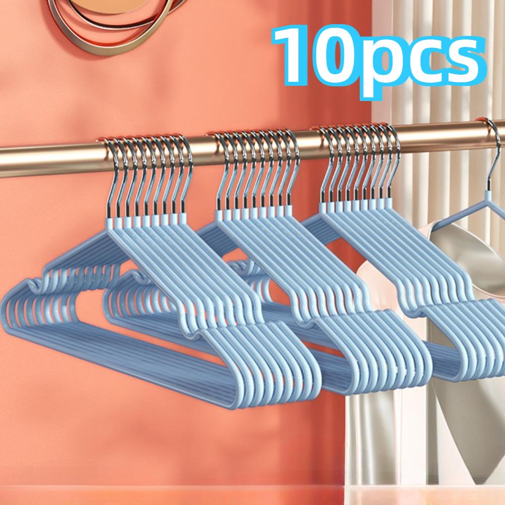 10 Stück Rutschfeste Kleiderbügel, Robuste Kleiderbügel, Anzugbügel ohne Schulterbeule, Wäschebügel, Platzsparende Kleiderbügel für Erwachsene