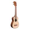 KALA Solid Spruce Top Mahogany Series Ukulele, Soprano, Long Neck, KA-SSLNG (Case Included)