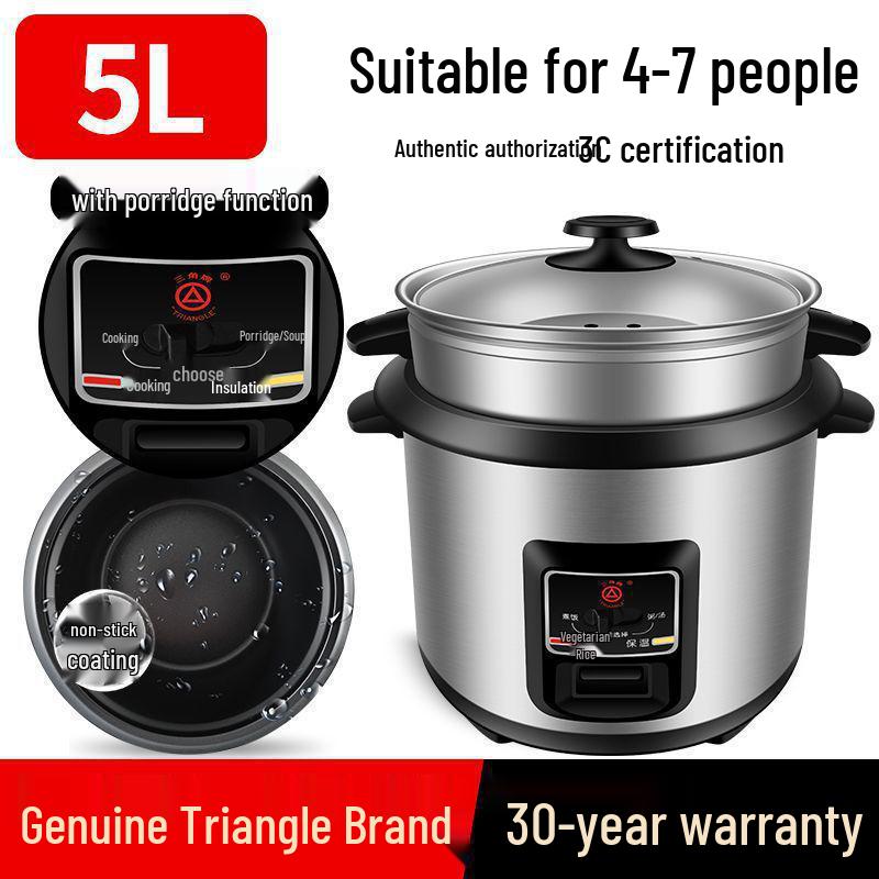 Triangle Rice Cooker: Mini Multi-Function Pot for Steaming & Cooking