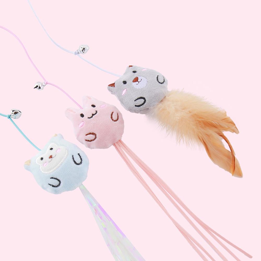 Cat Wand Toy Set, Interactive Cat Teaser Wands with Cute Mouse Designs, Equipped with Bells To Captivate Your Cat’s Attention
