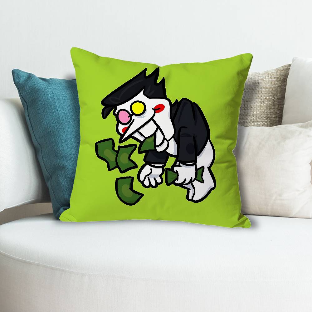DDeltarunes Spamton Game Pillow Cases for Bedroom Living Room Sofa Home Decor Polyester Cushion Cover with Zipper