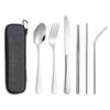 ZISIZ Tragbares 8-teiliges Outdoor-Reisebesteck-Set