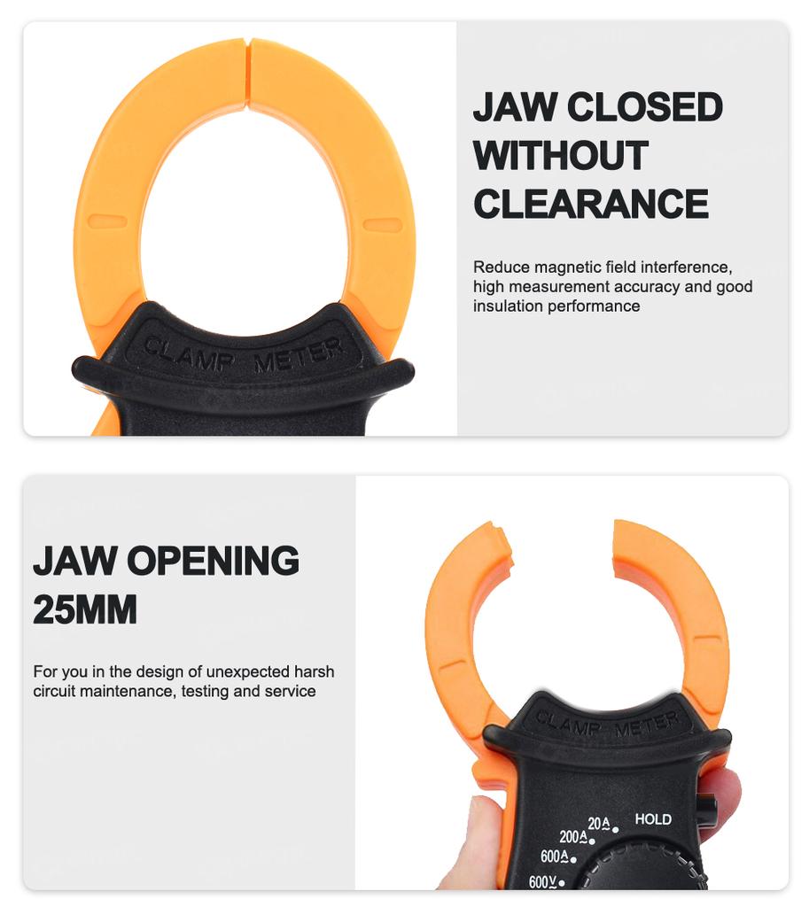 Digital Amper Clamp Meter Multimeter Current Clamp Pincers Voltmeter Ammeter Ac Dc Ohm Current Voltage Tester Dt-3266l