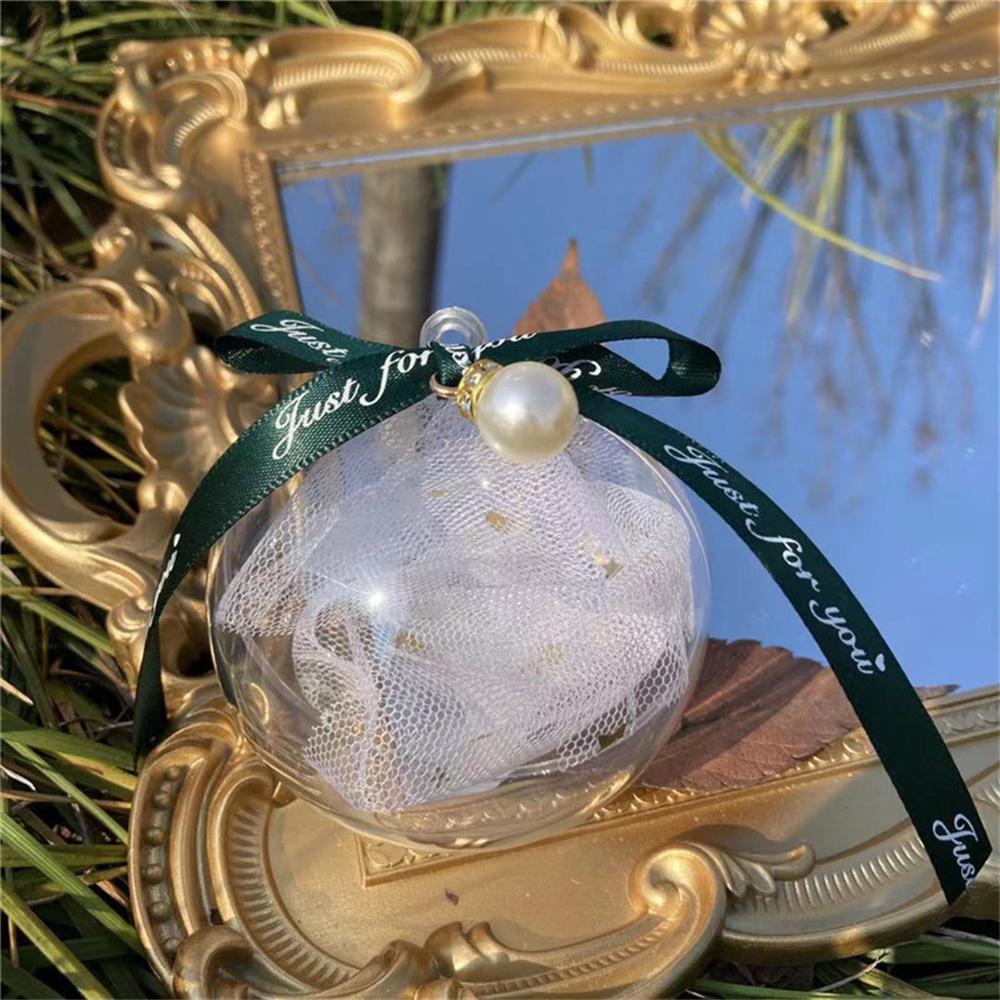 6-12CM Christmas Transparent Ball Plastic Fillable Bauble Xmas Tree Hanging Ornaments Decoration for Home Wedding Party Gift Box