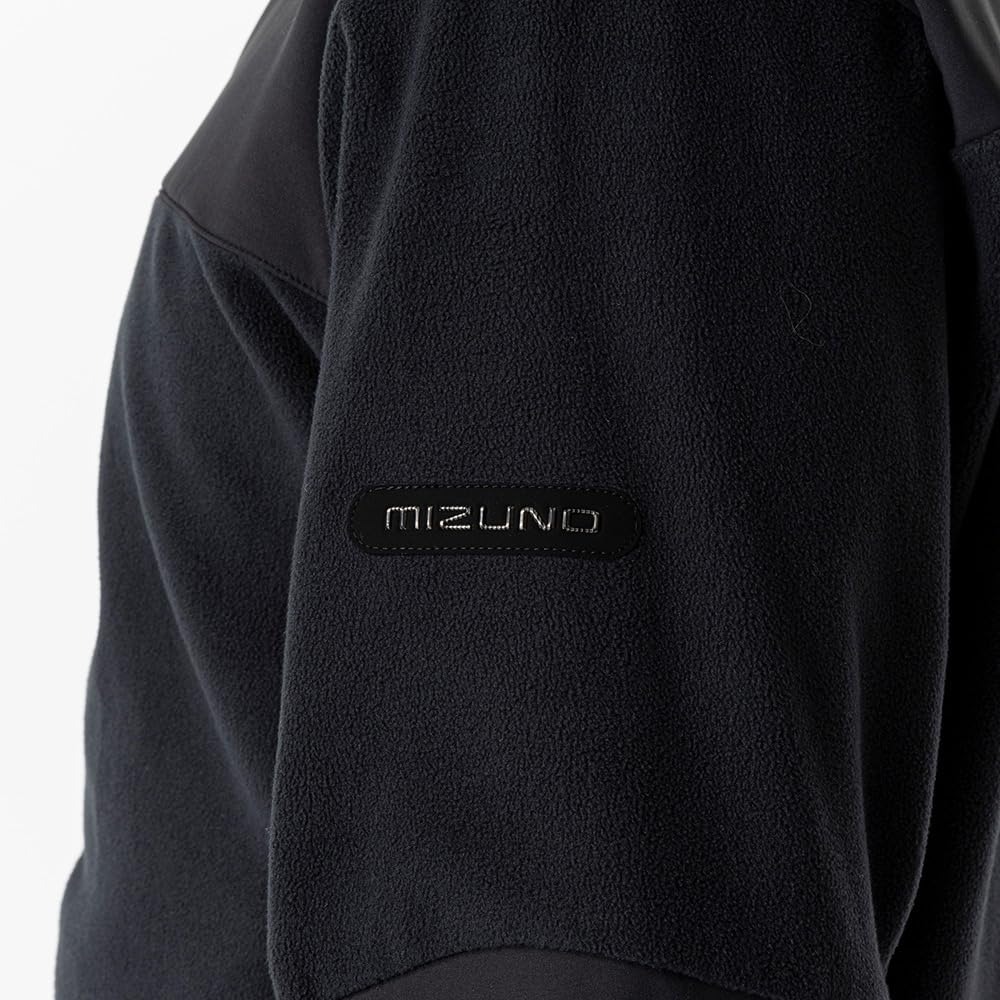 Mizuno Training Wear Hybrid Fleece Size M Jacket, Water-Repellent, Stretch, 32MCA558, Black,