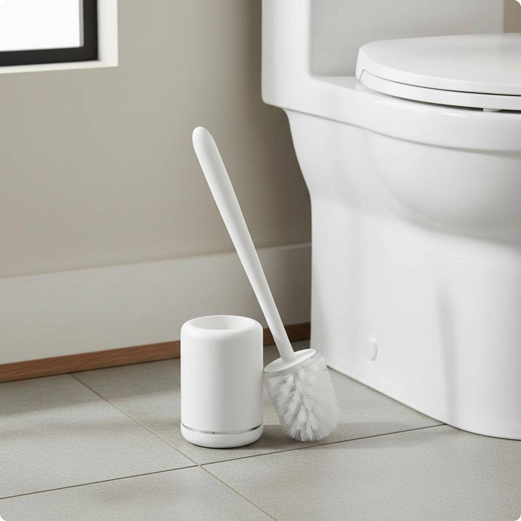 Silicone Toilet Brush Nordic Design Soft Bristle Toilet Brush Bathroom Cleaning Water-Resistant Effortless To Clean