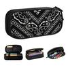 Custom Cute Black Bandana Pattern Pencil Case for Boy Girl Large Capacity Paisley Style Pencil Pouch School Accessories