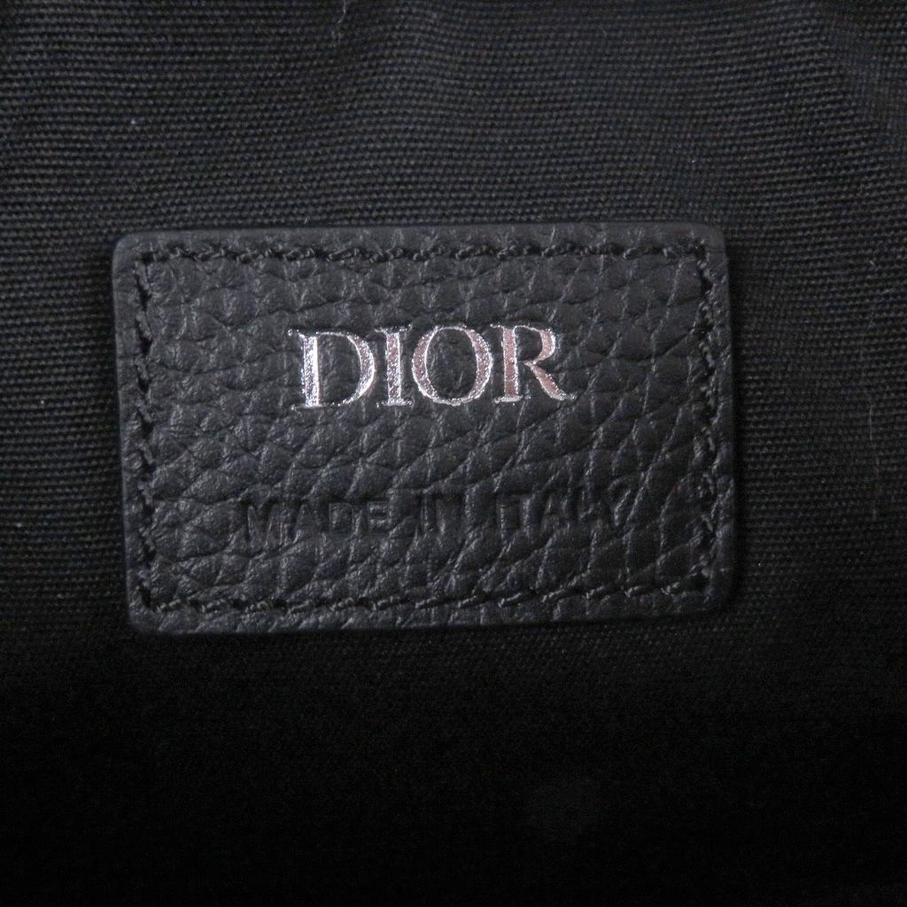 Pristine DIOR Shoulder Bag Dior 8 Buckle Oblique All-Over Pattern Black Used