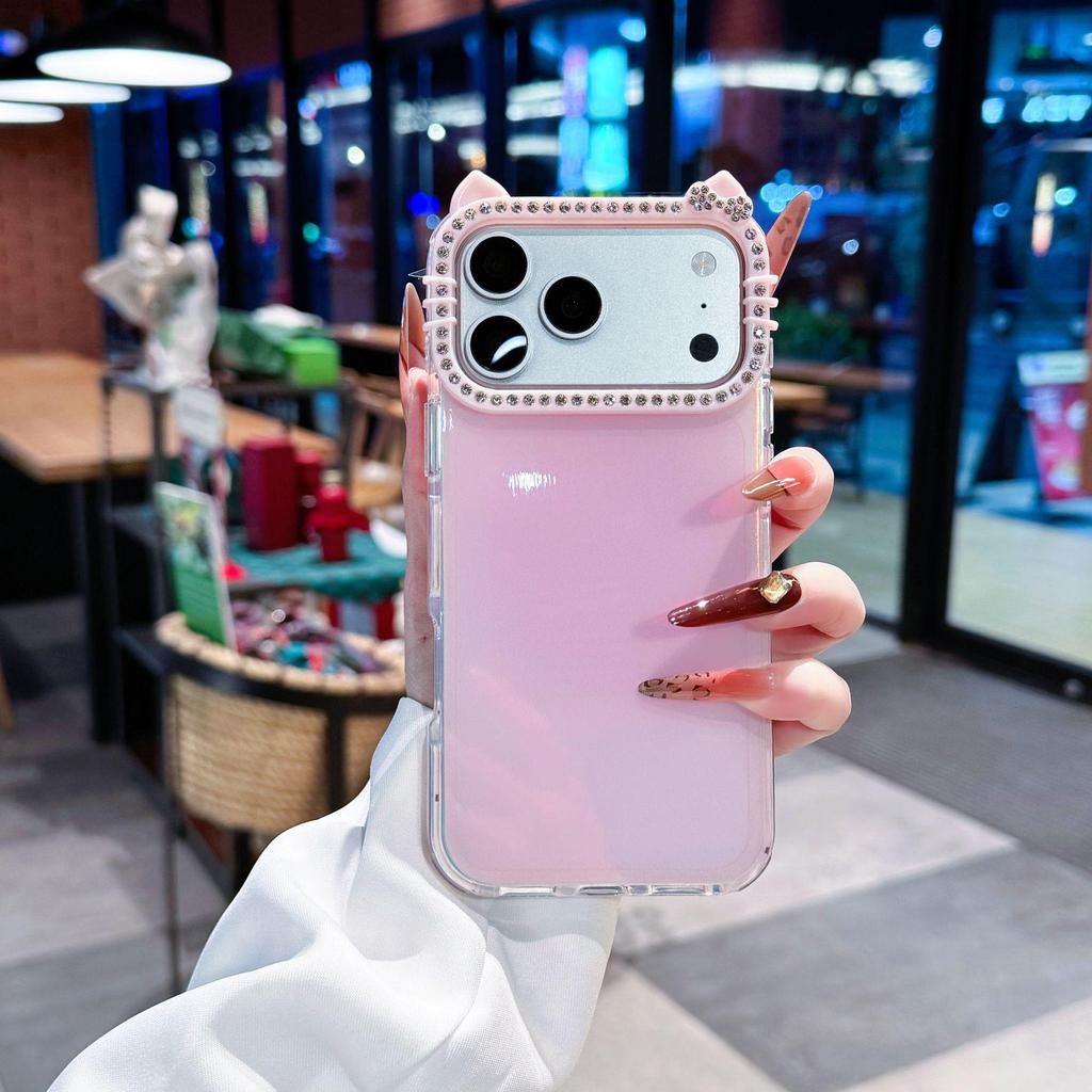Cat Acrylic Large Hole Phone Case for 17 Pro Max, 16, 12/11/12