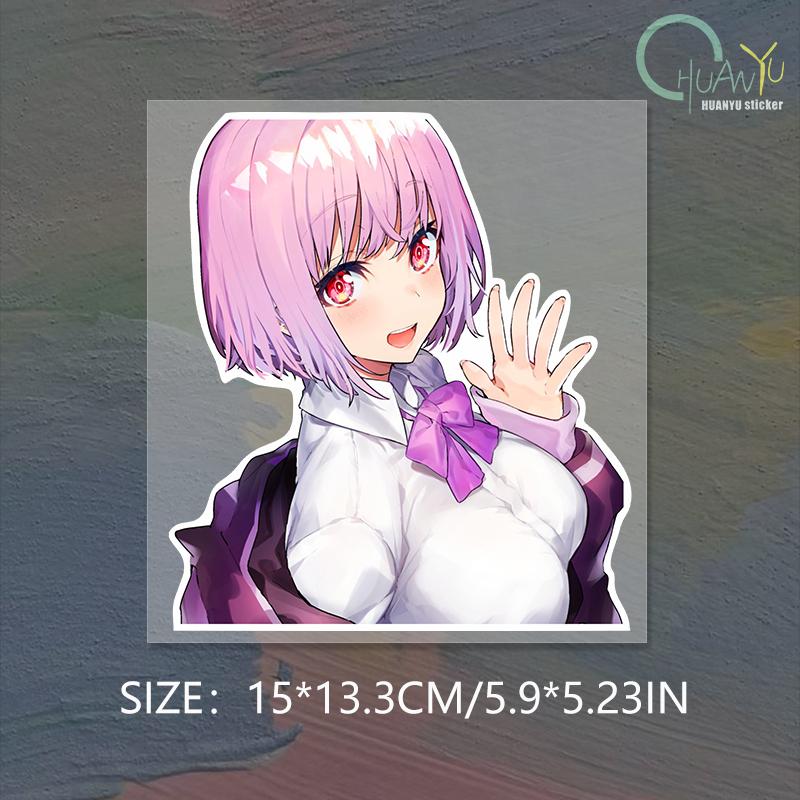 Sexy Anime Fan Girl Cute and Interesting Creative Car Windows, Motorcycle Bumpers, Reflective Waterproof Stickers