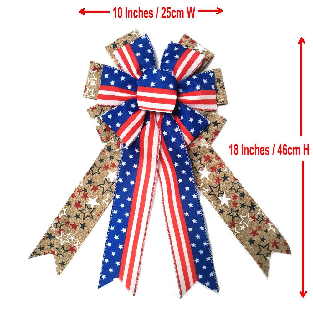 American Independence & Memorial Day Decorative Bow - 1/2 Pack