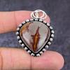 Noreena Jasper Handmade Ethnic 925 Sterling Silver Jewelry Pendant 1.97" t9Z88
