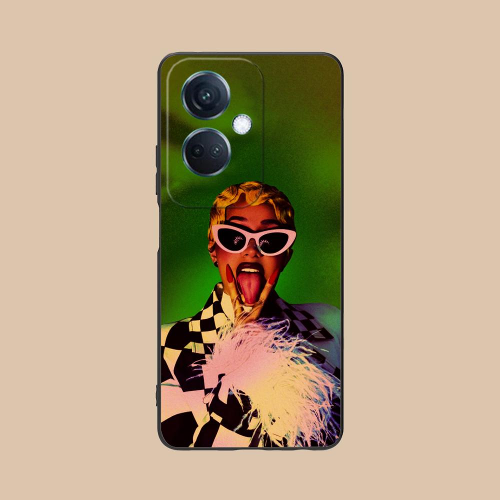 Cardi B Matte TPU Mobile Phone Case for OPPO Reno 14 13 12 11 10 9 8 7 6 5 F T Pro 5G Colorful Printing Cover